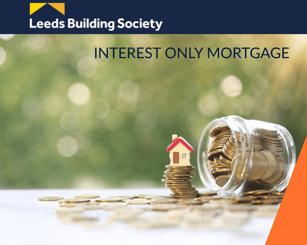 An image of a house, and savings jar this is to represent Leeds Interest Only Mortgage